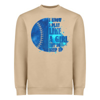 Mushroom I Know I Play Like A Girl Try To Keep Up Softball Heavyweight Sweatshirt - Bettercallsaul