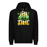 Black St.Patrick's Beer time Premium Hoodie - HowdyJamesFarm