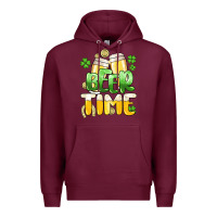 Burgundy St.Patrick's Beer time Premium Hoodie - HowdyJamesFarm