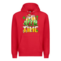 Red St.Patrick's Beer time Premium Hoodie - HowdyJamesFarm