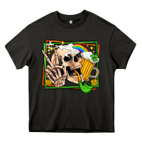 Asphalt st patricks day peace skull Heavy Core Tee - Jasminsmagicworld