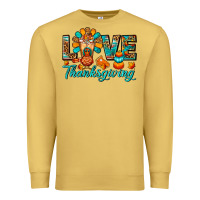 Antique Gold Love Thanksgiving Gobble And Frappe Premium Sweatshirt - FaDigitalArtStudio