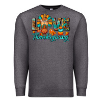 Charcoal Heather Love Thanksgiving Gobble And Frappe Premium Sweatshirt - FaDigitalArtStudio