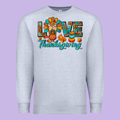 Love Thanksgiving Gobble And Frappe Premium Sweatshirt Designed By Fadigitalartstudio