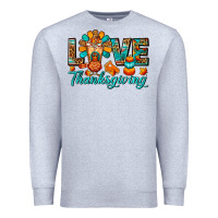 Heather Grey Love Thanksgiving Gobble And Frappe Premium Sweatshirt - FaDigitalArtStudio