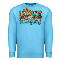 Ocean Blue Love Thanksgiving Gobble And Frappe Premium Sweatshirt - FaDigitalArtStudio