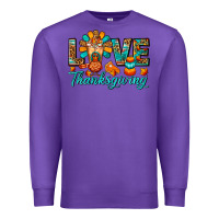Purple Love Thanksgiving Gobble And Frappe Premium Sweatshirt - FaDigitalArtStudio
