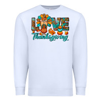 White Love Thanksgiving Gobble And Frappe Premium Sweatshirt - FaDigitalArtStudio
