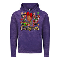 Cloud Purple christmas joy black woman Vintage Hoodie - MaliasSmallBusiness