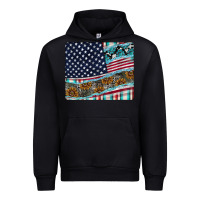 Black American Flag Mouse Pad Urban Hoodie - CowhideDigitalArt