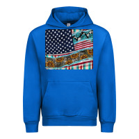 Cobalt American Flag Mouse Pad Urban Hoodie - CowhideDigitalArt