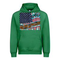 Emerald American Flag Mouse Pad Urban Hoodie - CowhideDigitalArt