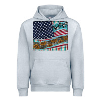 Heather Grey American Flag Mouse Pad Urban Hoodie - CowhideDigitalArt