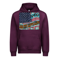 Mauve Wine American Flag Mouse Pad Urban Hoodie - CowhideDigitalArt