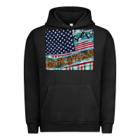 Pigment Black American Flag Mouse Pad Urban Hoodie - CowhideDigitalArt