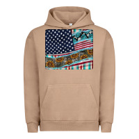Pigment Burro American Flag Mouse Pad Urban Hoodie - CowhideDigitalArt