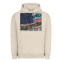 Pigment French Oak American Flag Mouse Pad Urban Hoodie - CowhideDigitalArt