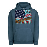 Pigment Midnight Navy American Flag Mouse Pad Urban Hoodie - CowhideDigitalArt