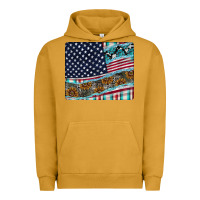 Pigment Peanut Butter American Flag Mouse Pad Urban Hoodie - CowhideDigitalArt