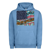 Pigment Pebble Blue American Flag Mouse Pad Urban Hoodie - CowhideDigitalArt