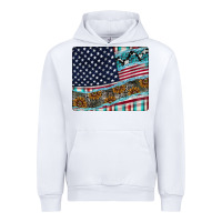 White American Flag Mouse Pad Urban Hoodie - CowhideDigitalArt