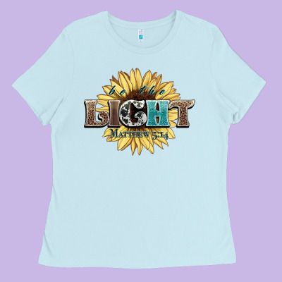 Be The Light Matthew Ladies Tee Designed By Nancycooperartshop