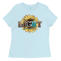 Baby Blue be the light matthew Ladies Tee - NancyCooperArtShop