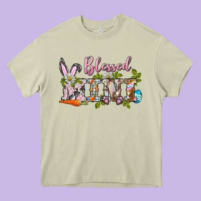 Blessed Mini Easter Heavy Core Tee Designed By Barkaloodesign