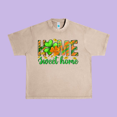 St.patrick Home Sweet Home Urban Heavy Tee Designed By Bundleandbundleshop