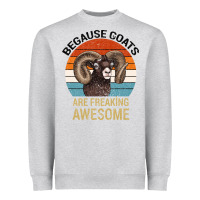 Heather Grey Because Goats Are Freaking Awesome Heavyweight Sweatshirt - Bettercallsaul