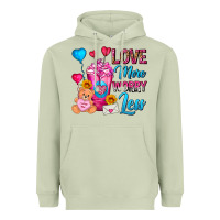 Matcha Love More Worry Less Valentines Day Cold Drink Heavyweight Hoodie - FaDigitalArtStudio