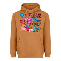 Meerkat Love More Worry Less Valentines Day Cold Drink Heavyweight Hoodie - FaDigitalArtStudio
