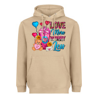Mushroom Love More Worry Less Valentines Day Cold Drink Heavyweight Hoodie - FaDigitalArtStudio