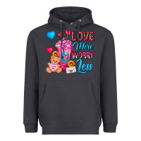 Smoke Love More Worry Less Valentines Day Cold Drink Heavyweight Hoodie - FaDigitalArtStudio