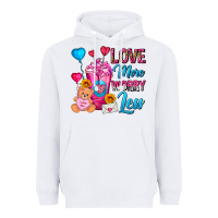 White Love More Worry Less Valentines Day Cold Drink Heavyweight Hoodie - FaDigitalArtStudio