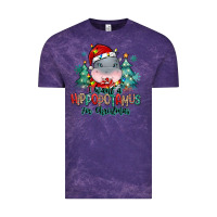 Cloud Purple i want a hippopotamus for christmas Vintage Tee - MaliasSmallBusiness