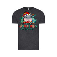 Vintage Black i want a hippopotamus for christmas Vintage Tee - MaliasSmallBusiness