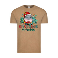 Vintage Coffee i want a hippopotamus for christmas Vintage Tee - MaliasSmallBusiness