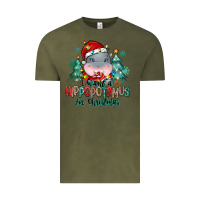 Vintage Olive i want a hippopotamus for christmas Vintage Tee - MaliasSmallBusiness