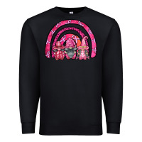 Black breast cancer rainbow gnomes Premium Sweatshirt - FaDigitalArtStudio