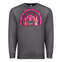 Charcoal Heather breast cancer rainbow gnomes Premium Sweatshirt - FaDigitalArtStudio