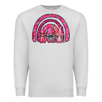 Dove Grey breast cancer rainbow gnomes Premium Sweatshirt - FaDigitalArtStudio