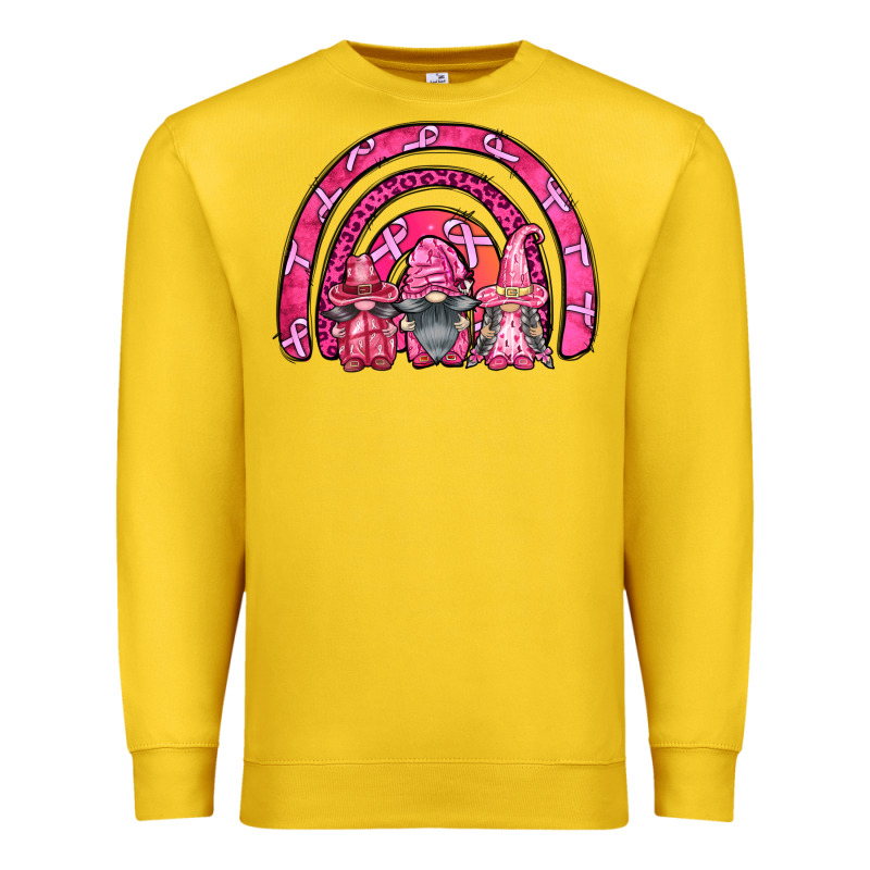 Breast Cancer Rainbow Gnomes Premium Sweatshirt by FaDigitalArtStudio | Teevron