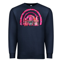 Navy breast cancer rainbow gnomes Premium Sweatshirt - FaDigitalArtStudio
