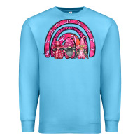 Ocean Blue breast cancer rainbow gnomes Premium Sweatshirt - FaDigitalArtStudio