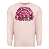 Pale Pink breast cancer rainbow gnomes Premium Sweatshirt - FaDigitalArtStudio