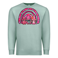 Seafoam breast cancer rainbow gnomes Premium Sweatshirt - FaDigitalArtStudio