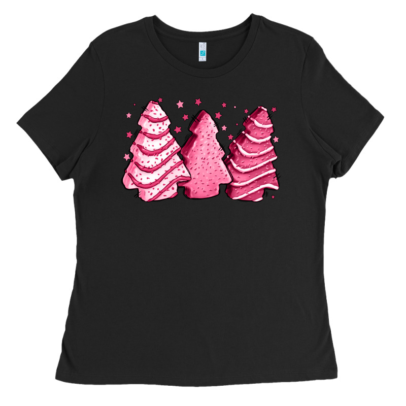 Pink Christmas Cakes Ladies Tee by Jasminsmagicworld | Teevron