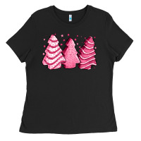 Black pink Christmas cakes Ladies Tee - Jasminsmagicworld