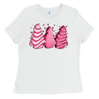 White pink Christmas cakes Ladies Tee - Jasminsmagicworld